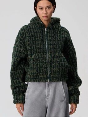 Kith Women Sylas Sherpa Monogram Zip Hoodie